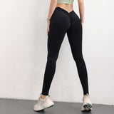 Yoga leggings, yoga pants, back V-line, beautiful buttocks, hip-up, peach buttocks, sexy gathers, beautiful legs, compression, seamless, stretchy, stylish, high waist, plain, 15 colors available, yoga tights, sports, fitness, Pilates, running, S-XL