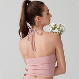 ヨガタンクトップ 抗菌 ホルターネック ストラップ パッド入り 美しいバック スポーツ ワイドショルダー ストラップ 耐衝撃 ランニング フィットネス