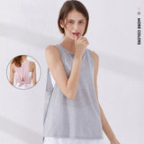 Tank top, yoga top, wrap, back slit, no belly, back ribbon, 3 colors, off-shoulder, quick-drying, loose, thin, cute, cool, body-covering, see-through, sports, fitness, gym, Pilates, running, hot yoga, SL