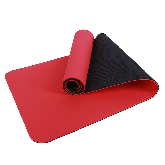 ヨガマット TPE 6mm 幅広 ポジションライン入り トレーニングマット エクササイズマット おすすめ ストレッチ ホットヨガ ピラティス ダイエット エクササイズ 8色選択可