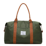 Yoga Bag Simple Retro Nylon Solid Color Zipper Handy Side Pocket Portable F