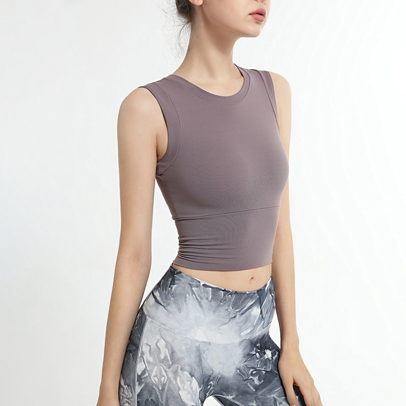 Yoga tops, round neck, 3 colors to choose from, switching, breathability, quick drying, sweat absorption, running, slimming, slim, elegant, easy to match, sexy, stylish, cheap, tight, S~L