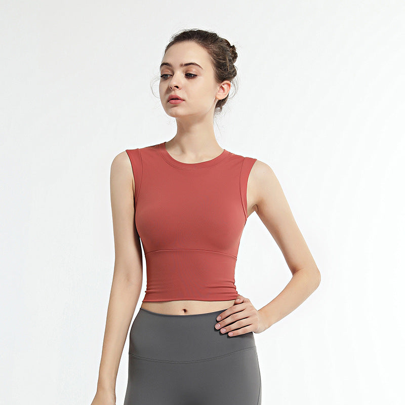 Yoga tops, round neck, 3 colors to choose from, switching, breathability, quick drying, sweat absorption, running, slimming, slim, elegant, easy to match, sexy, stylish, cheap, tight, S~L