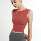 Yoga tops, round neck, 3 colors to choose from, switching, breathability, quick drying, sweat absorption, running, slimming, slim, elegant, easy to match, sexy, stylish, cheap, tight, S~L