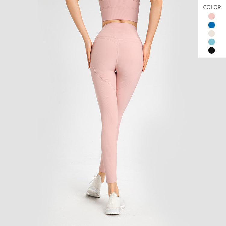 ヨガボトムス レギンス  5色選択可  ハイウエスト スポーツ 通気性 ヨガウェア 桃尻  美人 トレーニング  レディース ヒップリフト シンプル 着痩せ スリム タイト ナチュラル S~XL