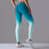 Yoga leggings, beautiful buttocks, hip-up, gradation, compression, seamless, quick-drying, high waist, cute, slimming, breathable, sexy, ankle length, 10 colors available, slimming tights, slimming legs, sports, fitness, Pilates, running, SL