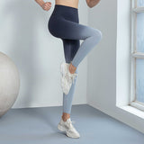 Leggings, Gradient, Beautiful Legs, Sweat Absorbent, Quick Drying, High Waist, Long Length, Stretch, Retro, Tight, Polyurethane, Gradient, 4 Colors to Choose from, High Waist, Stomach Cover, Hip Lift, Ankle Length, S-XL