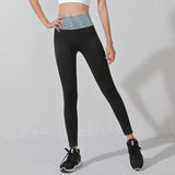 Leggings Yoga Bottoms Slim Retro Nylon Print High Waist Contrast Breathable Color Quick Dry Sweat Wicking Thin Hip Lift Ankle Length 10 Colors Available SL