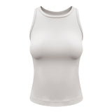 タンクトップ ヨガトップス お値段以上 タイト ラウンドネック カップ付き レーサーバック めくれない 無地 全5色 通気性 速乾 スポーツ お腹カバー フィットネス 吸汗 パッド ランニング ハンディ ピラティス S-XL