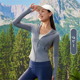 New UPF50+ sun protection clothing, thin, quick drying, breathable, anti-UV, ice sense women's hooded sunscreen clothing 