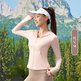 New UPF50+ sun protection clothing, thin, quick drying, breathable, anti-UV, ice sense women's hooded sunscreen clothing 