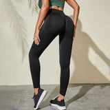 Yoga leggings, peach butt, seamless, high waist, beautiful legs, beautiful butt, hip lift, yoga pants, compression, slimming, yoga tights, slimming legs, sports, fitness, running, stretch, sweat absorbing, quick drying, sexy, 6 colors available, SL