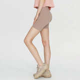 ショートパンツ 桃尻 シームレス スリムアップ 着圧 ヒップアップ 美尻 ハーフパンツ 短パン 4分丈 ストレッチ おしゃれ 速乾 快適 ハイウエスト 柔らかく 全5色 スポーツ フィットネス ジム ピラティス ランニング S-L