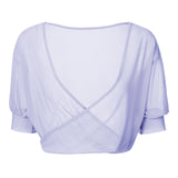 New One Two Wear Palace Style Yoga Wear Short Sleeve Blouse, Loose Breathable Muyun Gauze Running Sports Top, for Women 