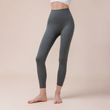 New Running Fitness Slimming Internet Celebrity Tight Nude Yoga Pants Women's Color Matching Cross Crotch Sports Pants 