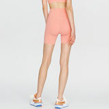 ショートパンツ 桃尻 シームレス スリムアップ 着圧 ヒップアップ 美尻 ハーフパンツ 短パン 4分丈 ストレッチ おしゃれ 速乾 快適 ハイウエスト 柔らかく 全5色 スポーツ フィットネス ジム ピラティス ランニング S-L