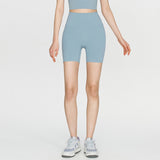 ショートパンツ 桃尻 シームレス スリムアップ 着圧 ヒップアップ 美尻 ハーフパンツ 短パン 4分丈 ストレッチ おしゃれ 速乾 快適 ハイウエスト 柔らかく 全5色 スポーツ フィットネス ジム ピラティス ランニング S-L