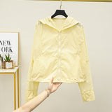 Anti-UV Sunscreen Clothes Woven Cool Leather Sunscreen Clothes Breathable Hooded Sunscreen Skin Clothes 