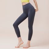 New Running Fitness Slimming Internet Celebrity Tight Nude Yoga Pants Women's Color Matching Cross Crotch Sports Pants 