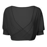 New One Two Wear Palace Style Yoga Wear Short Sleeve Blouse, Loose Breathable Muyun Gauze Running Sports Top, for Women 