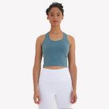 Tank top, yoga top, racer back, stretchy, comfortable, sweat wicking, quick drying, soft, large size, slimming, body covering, casual, no shaking, wide shoulder straps, sleeveless, cropped length, won't flip up, sports, fitness, Pilates, running, S-XXL