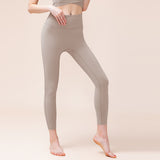 New Running Fitness Slimming Internet Celebrity Tight Nude Yoga Pants Women's Color Matching Cross Crotch Sports Pants 