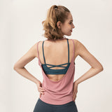 Yoga tops, camisoles, wraps, 5 colors available, running, breathable, open back, quick drying, backless, loose fit, women's, hides belly, hot yoga, sports, fitness, gym, Pilates, S~L 