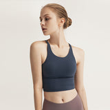 Bra top, yoga top, looks beautiful in the back ♡ Plain, moisture wicking, quick drying, running, women's, cute, yoga, beautiful, S~XL 