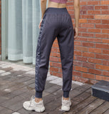 Long pants, yoga bottoms, alphabet, sports, casual, high waist, S~L