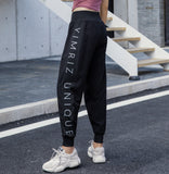 Long pants, yoga bottoms, alphabet, sports, casual, high waist, S~L