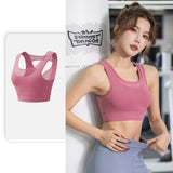 Bra top, yoga top, U-neck, with cups, wide shoulder straps, no wires, 8 colors, breathable, tulle, switching, thin, sweat-absorbing, quick-drying, open back, super flattering, pretty, cute for adults, fitness, sports, Pilates, running, large sizes, S~XXL 