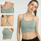 Yoga tops, bra tops, U-neck, pads, 4 colors to choose from, sports, fitness, open back, unique design, pretty, trendy, retro, cheap, sexy, S~XL 