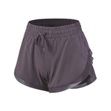 Shorts Yoga bottoms Available in 3 colors Solid color Switching Lightweight Elastic waist Easy to match S~XL