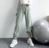 Long pants, yoga bottoms, solid color, quick drying, ankle length, casual, cute, training, S~XL