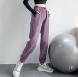 Long pants, yoga bottoms, solid color, quick drying, ankle length, casual, cute, training, S~XL