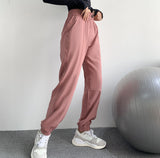 Long pants, yoga bottoms, solid color, quick drying, ankle length, casual, cute, training, S~XL