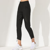 Jogger pants, yoga pants, plain, high waist, slimming legs, with pockets, stretch, slimming, mesh, sweat wicking, quick drying, breathable, drawstring, casual, slimming, running, fitness, sports, gym, breathable, S~XL 