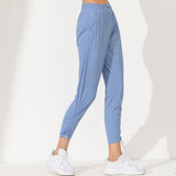 Jogger pants, yoga pants, plain, high waist, slimming legs, with pockets, stretch, slimming, mesh, sweat wicking, quick drying, breathable, drawstring, casual, slimming, running, fitness, sports, gym, breathable, S~XL 