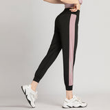 Jogger pants, simple, casual, easy to match, 3 colors to choose from, contrasting, sweat absorbent, quick drying, stretchy, elastic waistband, reflective, elastic, vertical lines, S-XXXL 