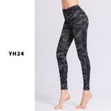 Yoga Bottoms Leggings Slimming Cute Slim Sexy Print High Waist Fitness Sports Breathable Thin Quick Drying S~XL