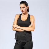 Tank top, yoga wear, top, open back, mesh, elastic, wrap, long, hides belly, wide shoulder straps, racer back, stretch, quick drying, loose, thin, cool, covers body shape, 7 colors, sports, fitness, gym, running, large size, S-XXL