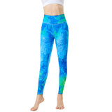 Leggings, Yoga Bottoms, Gorgeous, Printed, High Waist, Hip Lift, Stretchy, Breathable, Quick Drying, Stomach Cover, Lightweight, Fitness, Sports, Running, Elastic, Ankle Length, 6 Colors to Choose from, S-XL