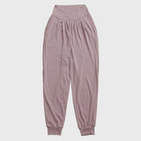 Jogger pants, yoga pants, beautiful legs, with pockets, slits, elastic, stylish, stretchy, loose, high waist, slimming, soft, cross, ribbed, 4 colors, breathable, sports, fitness, running, Pilates, S-XL