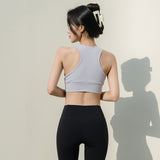 Yoga tops, bra tops, U-neck, padded, non-wired, 3 colors to choose from, sports, fitness, sweat-absorbing, quick-drying, breathable, open back, super flattering, stylish, retro, trendy, super cheap, feminine, S~XL