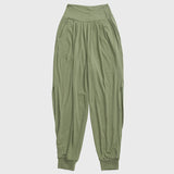 Jogger pants, yoga pants, beautiful legs, with pockets, slits, elastic, stylish, stretchy, loose, high waist, slimming, soft, cross, ribbed, 4 colors, breathable, sports, fitness, running, Pilates, S-XL