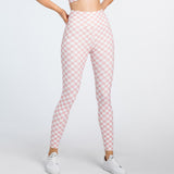 Yoga leggings, checkered pattern, beautiful buttocks, beautiful legs, high waist, pretty, recommended, 3 colors available, ankle length, hip lift, compression, slimming, yoga tights, slimming legs, sports, fitness, running, stylish, S-XL 