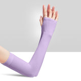 Arm cover, UV protection, cools to -5℃ in just 10 minutes, UPF50+, cool to the touch, long length, cool, driving gloves, fingerless, for summer, UV protection, cool, outdoor, camping, gardening 