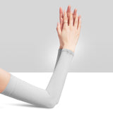 Arm cover, UV protection, cools to -5℃ in just 10 minutes, UPF50+, cool to the touch, long length, cool, driving gloves, fingerless, for summer, UV protection, cool, outdoor, camping, gardening 