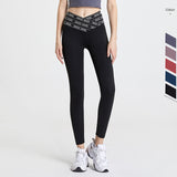 Yoga bottoms, leggings, print, 5 colors to choose from, high waist, contrasting, breathable, sweat absorbent, quick drying, thin, belly cover, hip lift, retro, slim, easy to match, sexy, fashion, this season's trend, S~XXL 