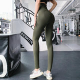 Leggings, yoga bottoms, plain, high waist, fitness, running, hip lift, full of personality♪ S~L